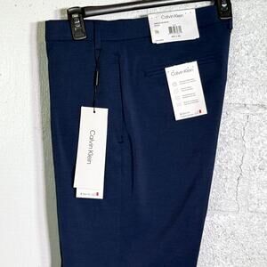 Calvin Klein Men's Slim-Fit Performance Dress Pants - Blue 38x29 $95